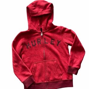 Boys Hurley zip up hooded jacket sz 6